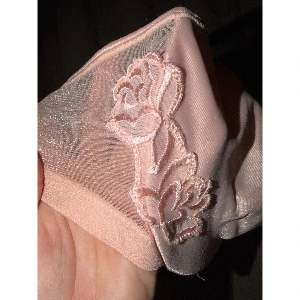 Warners Simply Sensational Underwire Bra 01530 Peach‎ Pink Lace Trim 36DD T2
